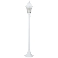 Lampadaire extérieur - BRILLIANT - NISSIE - Blanc - Métal/Verre - 1xE27 60W - IP44(m-1)