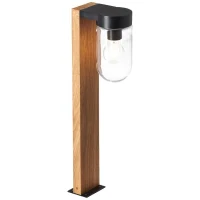 Borne extérieure CABAR - BRILLIANT - bois foncé/noir - métal/verre E27 1x40W(m-1)