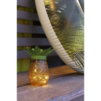Lampe solaire Ananas - GALIX - Métal/Verre - 5 LED - 8h d'éclairage(m-1)