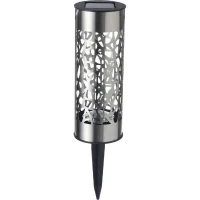 Borne solaire inox GALIX G4445 - A poser ou a planter - H28cm - Blanc chaud(m-1)