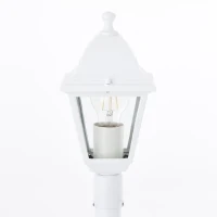 Lampadaire extérieur - BRILLIANT - NISSIE - Blanc - Métal/Verre - 1xE27 60W - IP44(m-6)