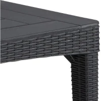 Table de jardin - rectangulaire - gris graphite - en résine - 6 personnes - Girona - Allibert by KETER(m-4)