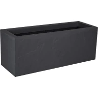 Jardiniere Volcania'Up - EDA - 57 L - Décor Pierre - 79,5 x 29,5 x H. 29,5 cm - Gris Anthracite(m-1)