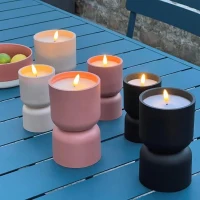 Lampe de table d'extérieur - BRILLIANT - LOVERE - Forme bougie - Plastique - 3 W - Terre cuite(m-3)