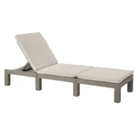 Bain de soleil - Allibert by KETER - DAYTONA - en résine imitation rotin tressé - coussin - dossier réglable - cappuccino(m-2)