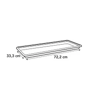 ELHO Soucoupe Jardiniere Green Basic XXL - L 32,9 x l72.2 x H 5.8 cm - Noir - Plastique(m-3)