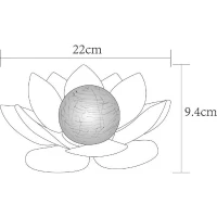 Nénuphar solaire - GALIX - Boule craquelée - 7 Lumens - 8 heures d'éclairage - Interrupteur on/off(m-3)