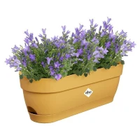 ELHO Balconniere ovale Vibia Campana - Plastique - Réservoir - 50 x 18,2 H 17 cm - Jaune Miel(m-5)