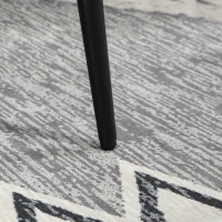 HOMCOM Stool, Footrest, Padded Seat, Cashmere-look, Steel Legs, 42 x 42 x 44 cm, Light Gray(m-5)