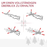 HOMCOM 1.8 m artificial Christmas garland with string lights floral decoration Green(m-4)