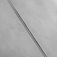 HOMCOM 4-piece set dining chairs, accent chairs for kitchen and dining room, chair set, velour-look, Light Grey+ Black(m-4)