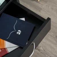 HOMCOM Rolling Cabinet Drawer Unit Container, 1 Compartment, 1 Shelf, 1 Drawer, 40 cm x 3 cm x 60 cm, Black(m-5)