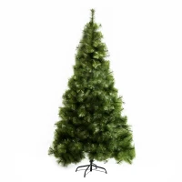 HOMCOM Artificial Christmas Tree 210 cm artificial fir tree with 505 tips Christmas decoration incl. metal stand for indoor(m-6)