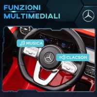 HOMCOM Macchina Elettrica per Bambini 3-8 Anni con Telecomando, Fari e Clacson, Rossa e Nera(m-7)