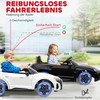 HOMCOM elektrische kinderauto, kindervoertuig met afstandsbediening, kinderauto, zwart(m-7)