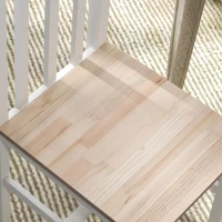 HOMCOM 4-Piece Set Kitchen Chairs Dining Chairs, Solid Wood, Modern Design, 38.5 cm x 47.5 cm x 99 cm, Natural(m-5)