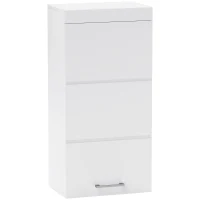 HOMCOM Two-Tier Bathroom Cabinet, Bathroom Chest, Wall-Mounted, Particleboard, MDF, White(m-1)