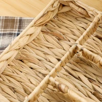 HOMCOM 2-piece Storage Basket Set with Compartments for Organizing Items, for Living Room, Kitchen, Bedroom(m-4)