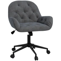 Vinsetto Office chair Desk chair Computer chair, height-adjustable, velvet-look, grey(m-1)