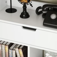 HOMCOM Bookshelf, Multipurpose Shelf, 9 Compartments, Drawer, Anti-tip, 60 x 26 x 158 cm, White(m-4)