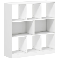 HOMCOM Bookshelf Shelf Standing Shelf, 8 Compartments, 97.5 x 30 x 100 cm, White