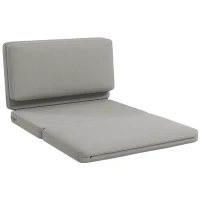 HOMCOM 2-in-1 foldable lounge chair, guest mattress, split, 120 cm wide, Light Grey(m-7)