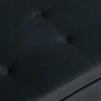 HOMCOM Storage Bench with Armrests and Storage, Chest Bench, velvet-like Polyester, Rubberwood, Dark gray, 107 x 42 x 65 cm(m-4)