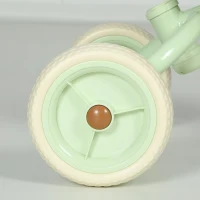 AIYAPLAY Tricycle pour bébés 2 en 1 pour 2-5 ans avec barre parentale, pédales antidérapantes, repose-pieds pliables et panier vert(m-5)