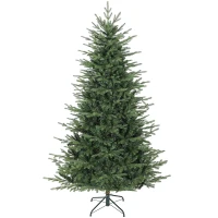 HOMCOM Árbol de Navidad Artificial 210 cm con 2322 Ramas y Soporte Metálico Plegable Fácil Montaje para Salón Interior Verde(m-11)