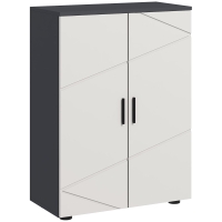 kleankin bathroom cabinet, bathroom chest, adjustable shelves, up to 25 kg load capacity, Gray
