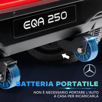 HOMCOM Macchina Elettrica per Bambini 3-8 Anni con Telecomando, Fari e Clacson, Rossa e Nera(m-6)