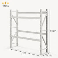 HOMCOM Beverage crate rack, up to 6 crates, height-adjustable, steel frame, 110x30x110 cm, White(m-3)