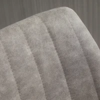 HOMCOM 2-pack retro design bar stools, incl. footrest, height-adjustable, gas lift, Gray + Black(m-4)