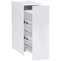 HOMCOM Slim bathroom cabinet, floor cabinet with deep drawer, freestanding bathroom cabinet, particleboard, white
