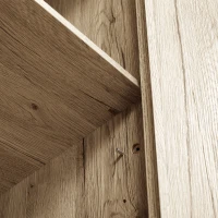 HOMCOM Mobile Cucina a 4 Ante con Mensole Regolabili e Base Rialzata in Legno 80x40x182cm(m-8)