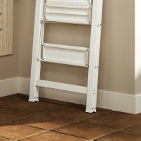 HOMCOM 2-step step ladder, foldable aluminum, non-slip platform, white(m-5)
