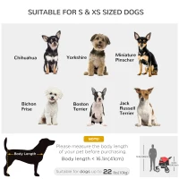 PawHut Passeggino per Cani e atti con 3 Ruote, Pieghevole, Oxford, 109.5 x 54.5 x 106.5 cm, Rosso e Nero(m-4)