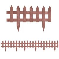 Outsunny Set of 12 Wooden 60cm Garden Fence Pieces(m-1)