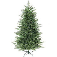 HOMCOM Árbol de Navidad Artificial 180 cm con 1794 Ramas y Soporte Metálico Plegable Fácil Montaje para Salón Interior Verde(m-11)