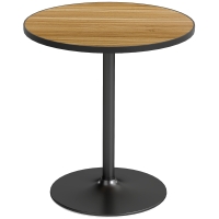HOMCOM Round Dining Table, Oak Wood Effect, Compact Design, for 2-4 People, Oak
