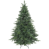 HOMCOM 6ft Artificial Christmas Tree with Realistic Branches, Easy Assembly - Green