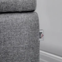 HOMCOM Storage bench, storage chest, upholstered bench, linen-look, up to 150 kg, 101 x 38.5 x 44.5 cm, Gray(m-4)