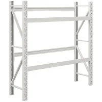 HOMCOM Beverage crate rack, up to 6 crates, height-adjustable, steel frame, 110x30x110 cm, White(m-1)