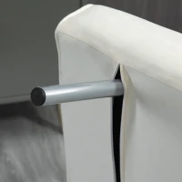 HOMCOM Recliner Armchair Lounger Chair, Reclining Function, Guest Bed, 65 cm x 69 cm x 80 cm, Cream White(m-4)