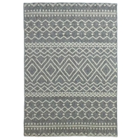 HOMCOM Rug for indoor and outdoor, Boho design, easy to clean, Grey