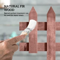 Outsunny Set of 12 Wooden 60cm Garden Fence Pieces(m-4)