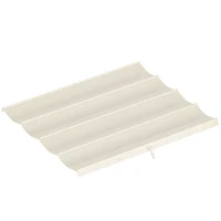 Outsunny Cobertura para Pérgola Retrátil 286x245 cm Teto de Substituição para Pérgola com Proteção UV30+ para Pérgola de 3x2,15 cm Creme(m-1)