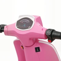 AIYAPLAY 24V Kids Electric Motorbike, Ride on Motorcycle with Manual Throttle, Brakes and LED Lights for Ages 8-12 Years, Pink(m-9)