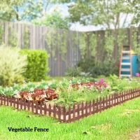 Outsunny Set of 12 Wooden 60cm Garden Fence Pieces(m-9)