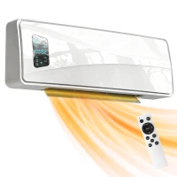 HOMCOM Energiesparender elektrischer Wandheizer 2000W mit 3 Modi, LED-Display, Thermostat, Timer und Schwenkung, Weiß(m-7)